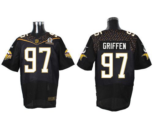 Nike Vikings #97 Everson Griffen Black 2016 Pro Bowl Men's Stitched NFL Elite Jersey